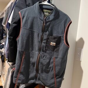 Howler Brothers Charcoal and Rust Fleece Vest